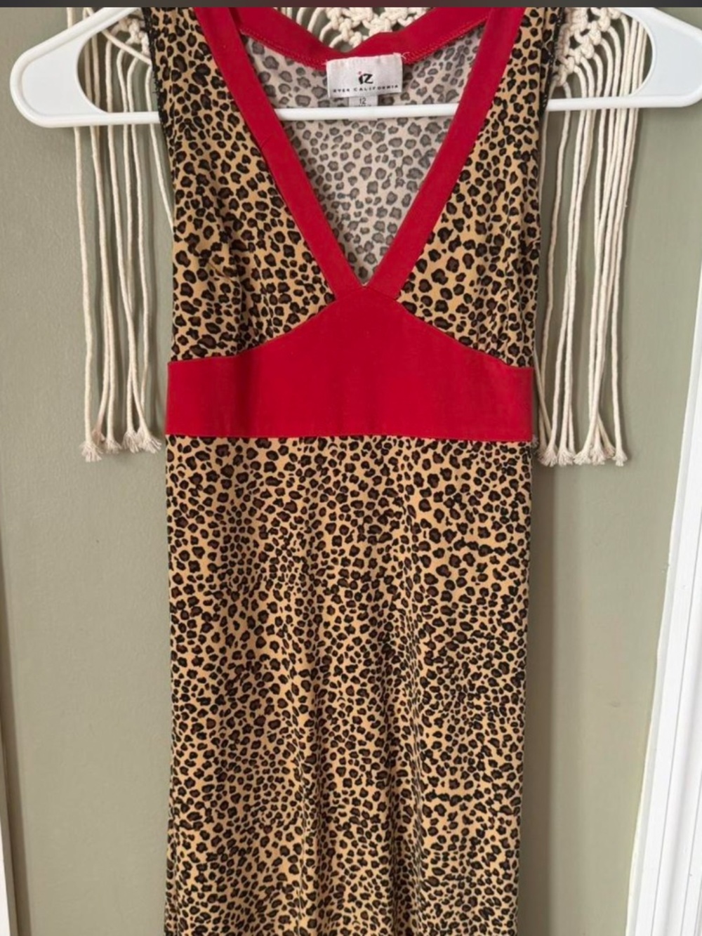 Vintage leopard print mini dress